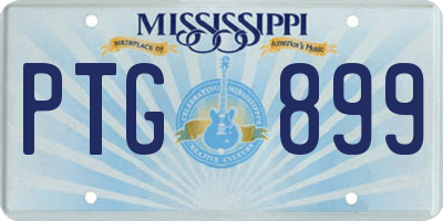 MS license plate PTG899