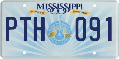MS license plate PTH091