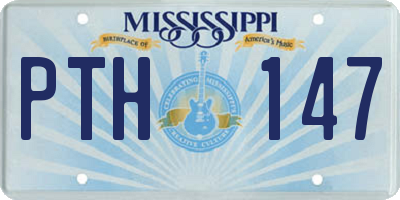MS license plate PTH147