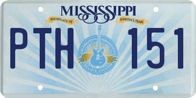 MS license plate PTH151
