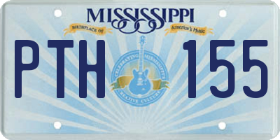 MS license plate PTH155