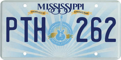 MS license plate PTH262