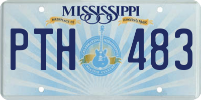 MS license plate PTH483