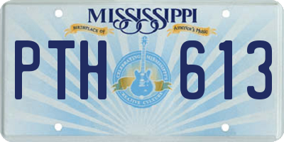 MS license plate PTH613