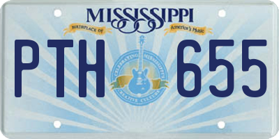MS license plate PTH655