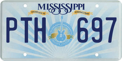 MS license plate PTH697