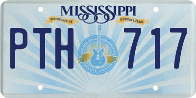MS license plate PTH717
