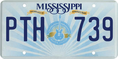 MS license plate PTH739