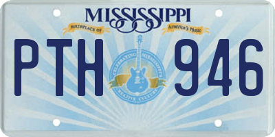 MS license plate PTH946