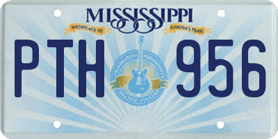 MS license plate PTH956