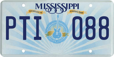 MS license plate PTI088
