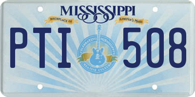 MS license plate PTI508