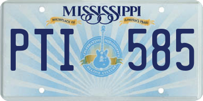 MS license plate PTI585