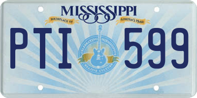 MS license plate PTI599