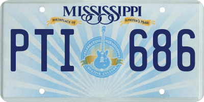 MS license plate PTI686