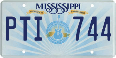 MS license plate PTI744
