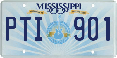 MS license plate PTI901