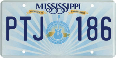 MS license plate PTJ186