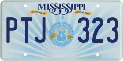 MS license plate PTJ323