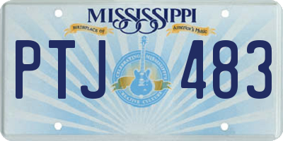 MS license plate PTJ483