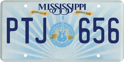 MS license plate PTJ656