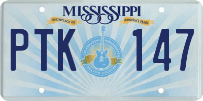 MS license plate PTK147