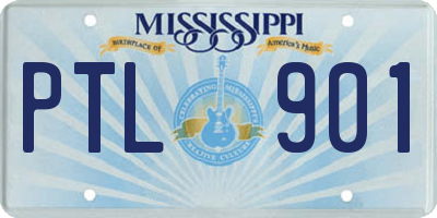 MS license plate PTL901