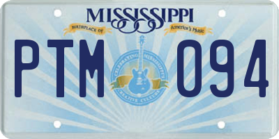 MS license plate PTM094
