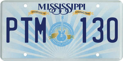 MS license plate PTM130
