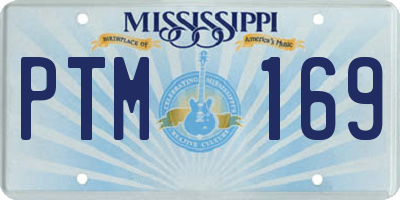 MS license plate PTM169