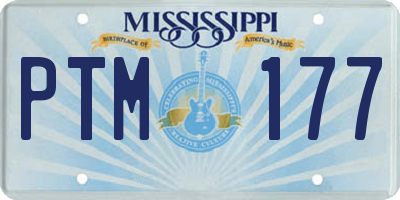 MS license plate PTM177