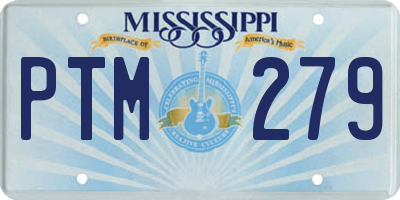 MS license plate PTM279