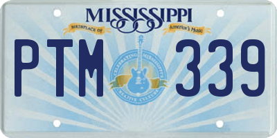 MS license plate PTM339