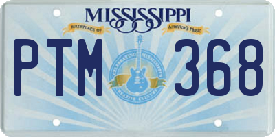 MS license plate PTM368