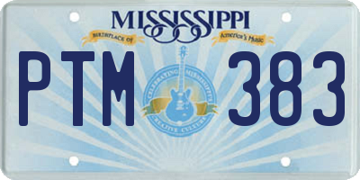 MS license plate PTM383