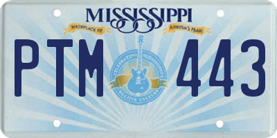 MS license plate PTM443