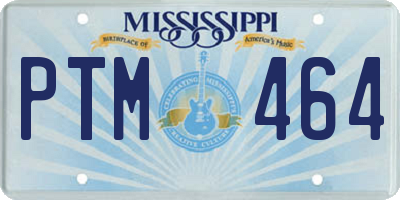MS license plate PTM464