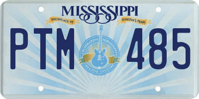 MS license plate PTM485
