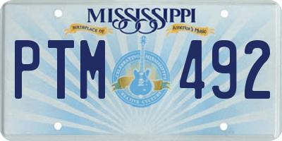 MS license plate PTM492