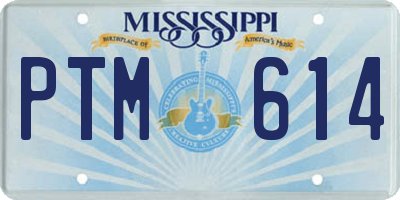 MS license plate PTM614