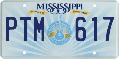 MS license plate PTM617