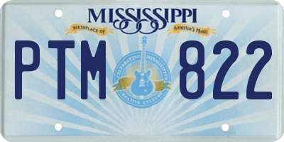 MS license plate PTM822