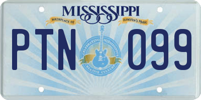 MS license plate PTN099