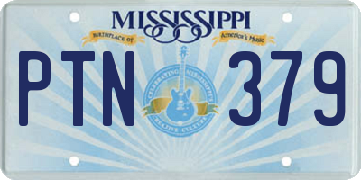 MS license plate PTN379