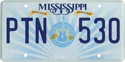MS license plate PTN530