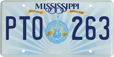 MS license plate PTO263