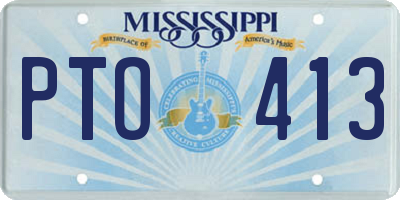 MS license plate PTO413