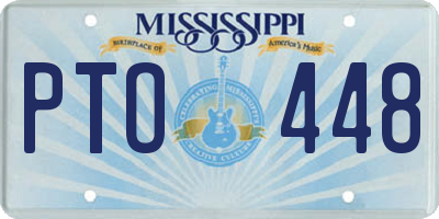 MS license plate PTO448
