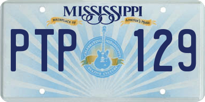 MS license plate PTP129