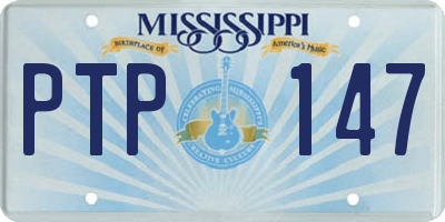 MS license plate PTP147